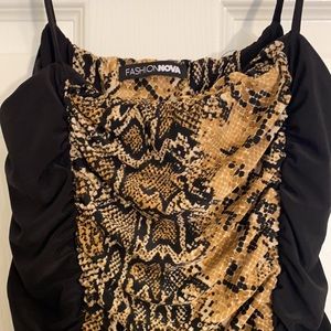 Stretchy form fitting dress Fashion Nova